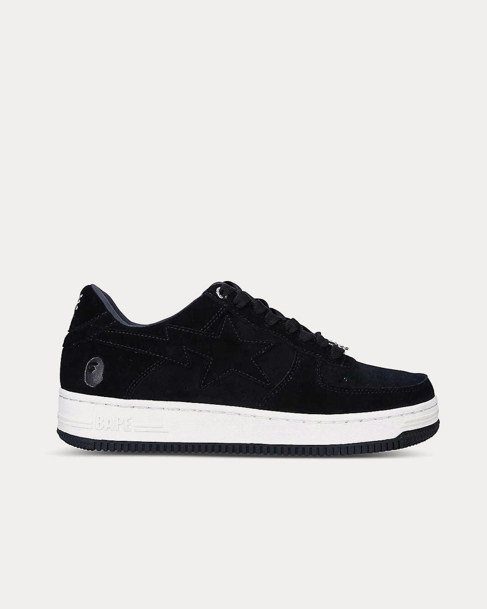 A Bathing APE BAPE STA Suede Black Low Top Sneakers - 1