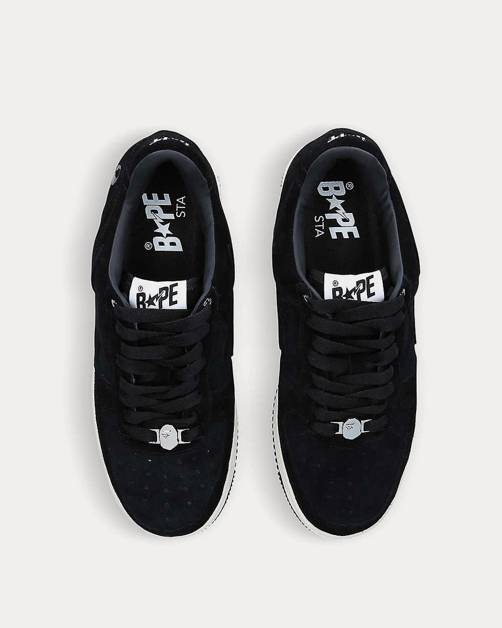 A Bathing APE BAPE STA Suede Black Low Top Sneakers - 2