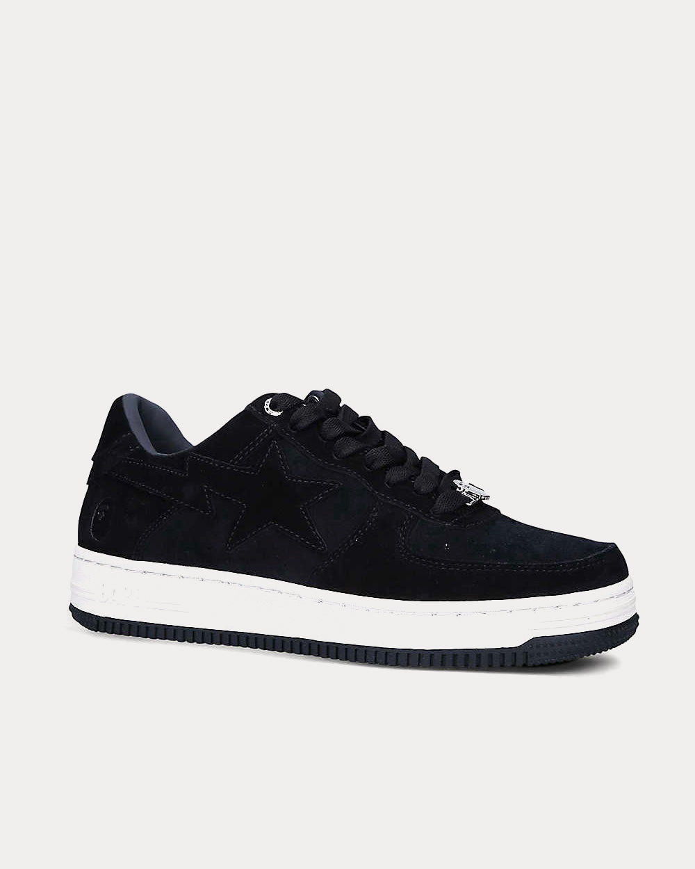 A Bathing APE BAPE STA Suede Black Low Top Sneakers - 3