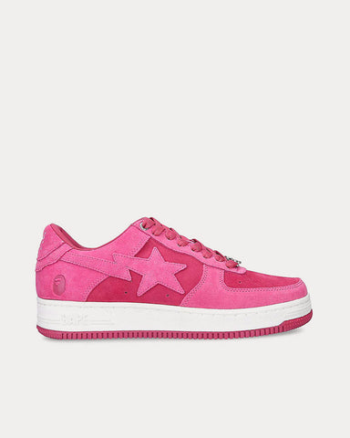 A Bathing APE BAPE STA Suede Pink Low Top Sneakers