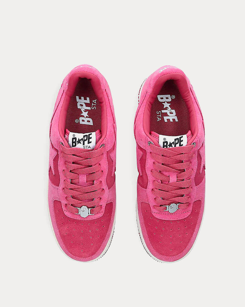 A Bathing APE BAPE STA Suede Pink Low Top Sneakers - Sneak