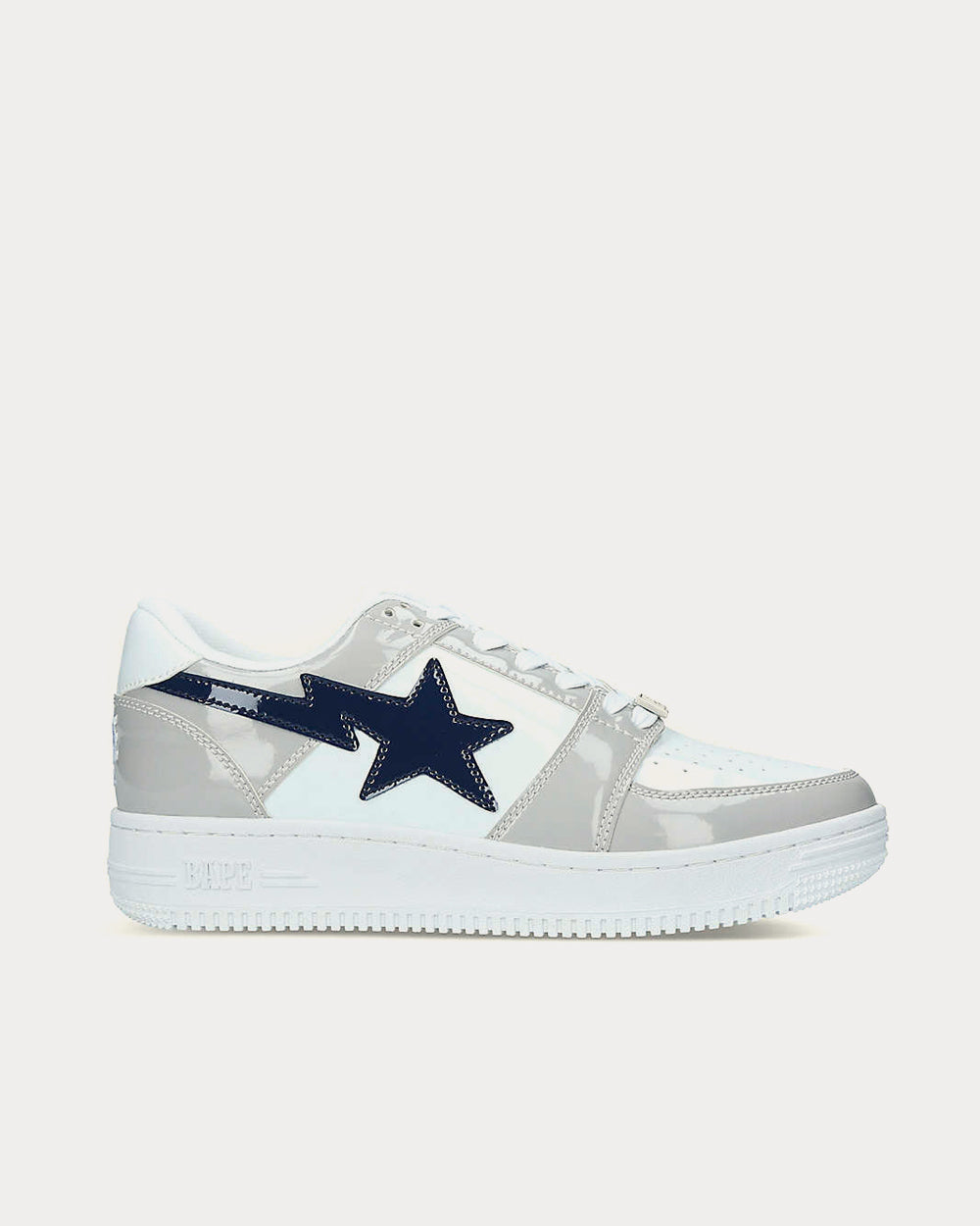 A Bathing APE Bape Sta Color-Blocked White Low Top Sneakers - 1