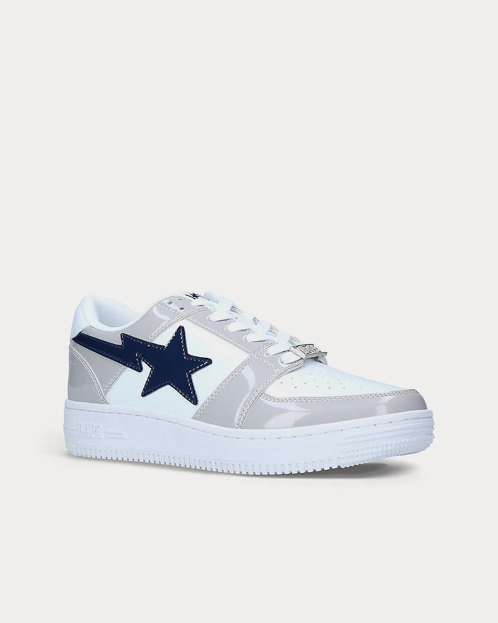 A Bathing APE Bape Sta Color-Blocked White Low Top Sneakers - 2