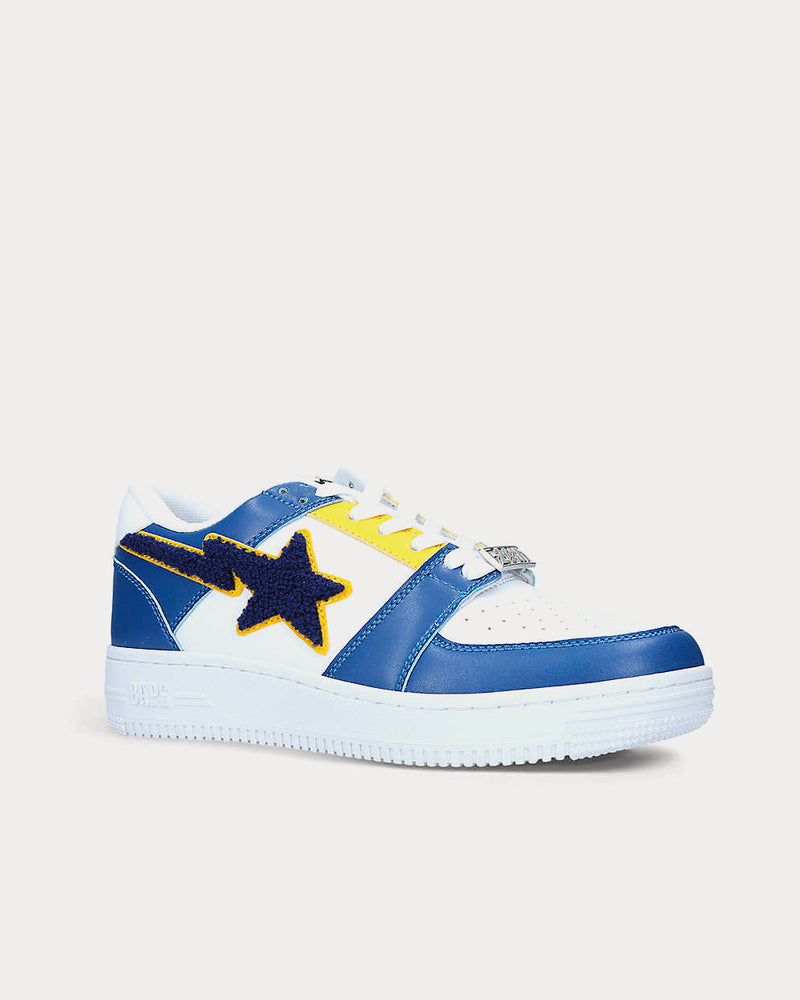 A Bathing APE BAPE STA Colour-Blocked Navy / White Low Top Sneakers - 2