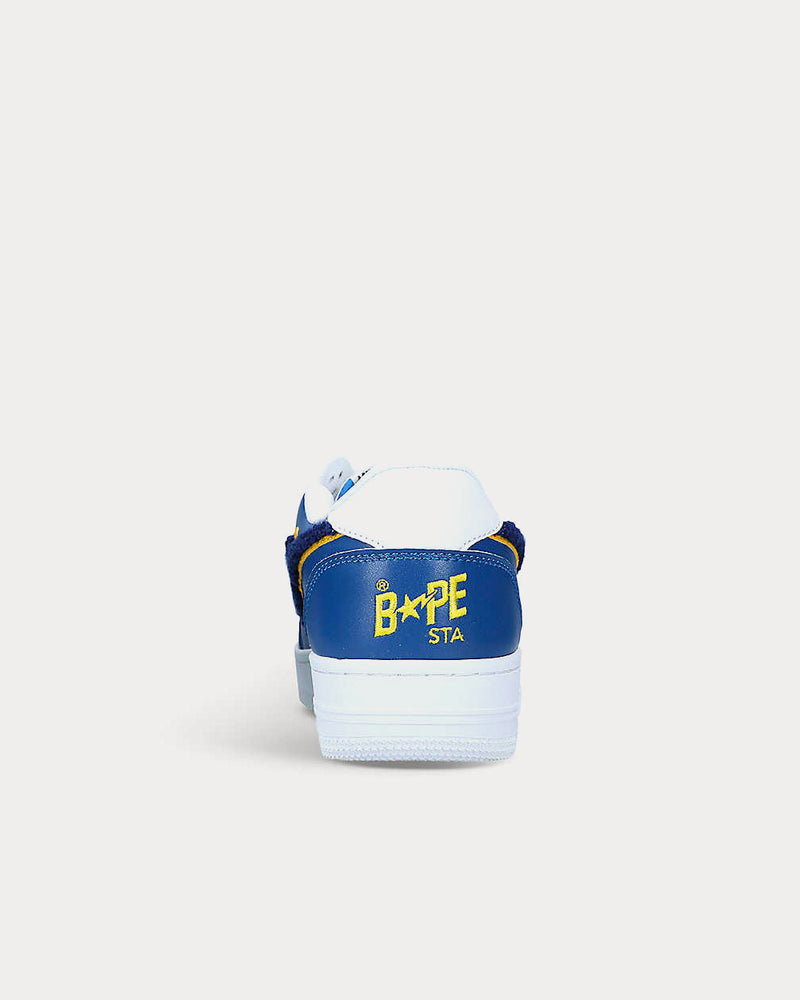 A Bathing APE BAPE STA Colour-Blocked Navy / White Low Top Sneakers - 4