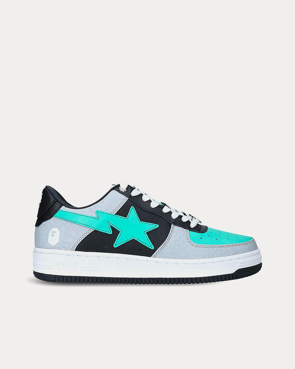 A Bathing APE BAPE STA Star-Patch Green / Grey / Black Low Top Sneakers - 1