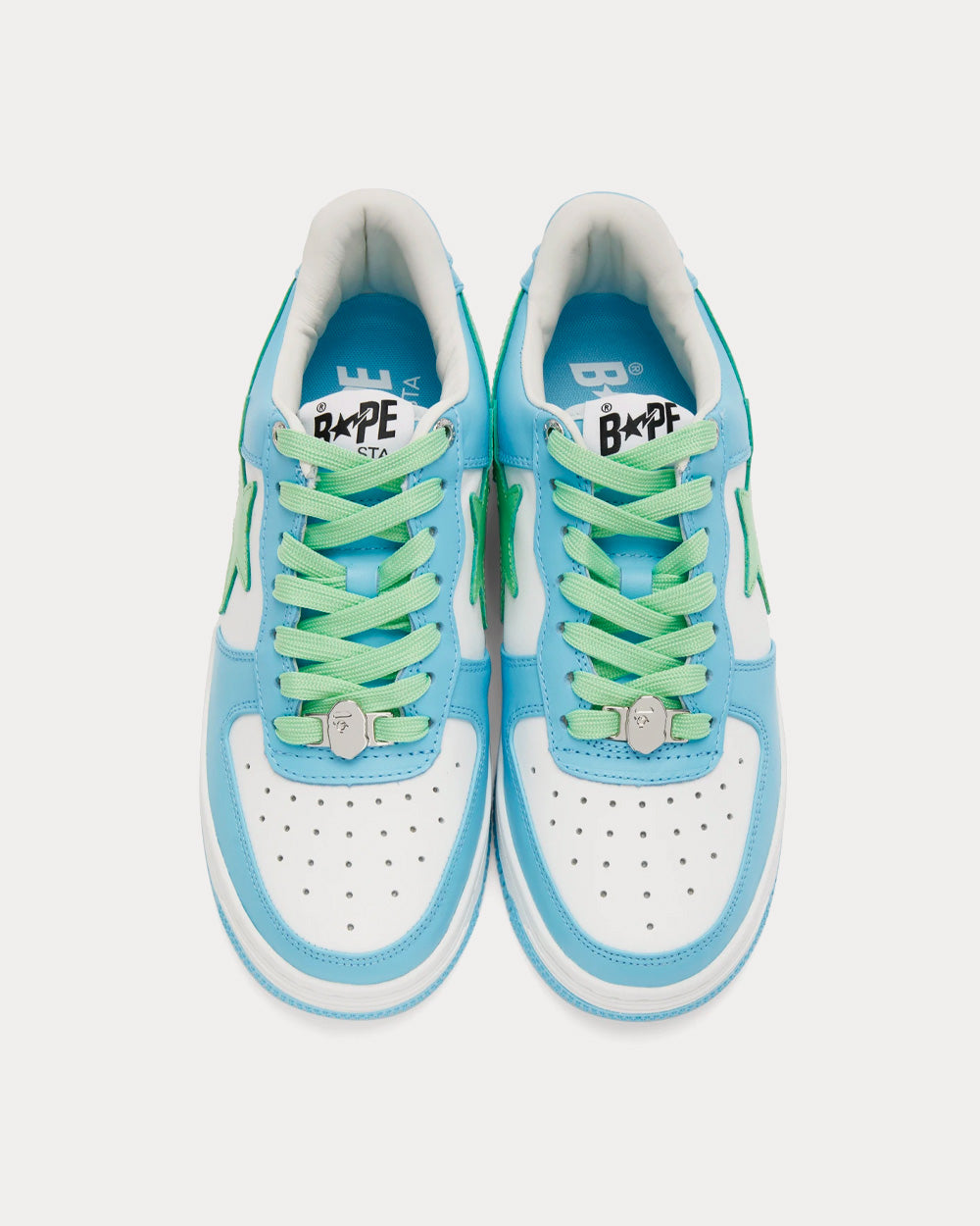 A Bathing APE SK8 STA Blue / White Low Top Sneakers - 2