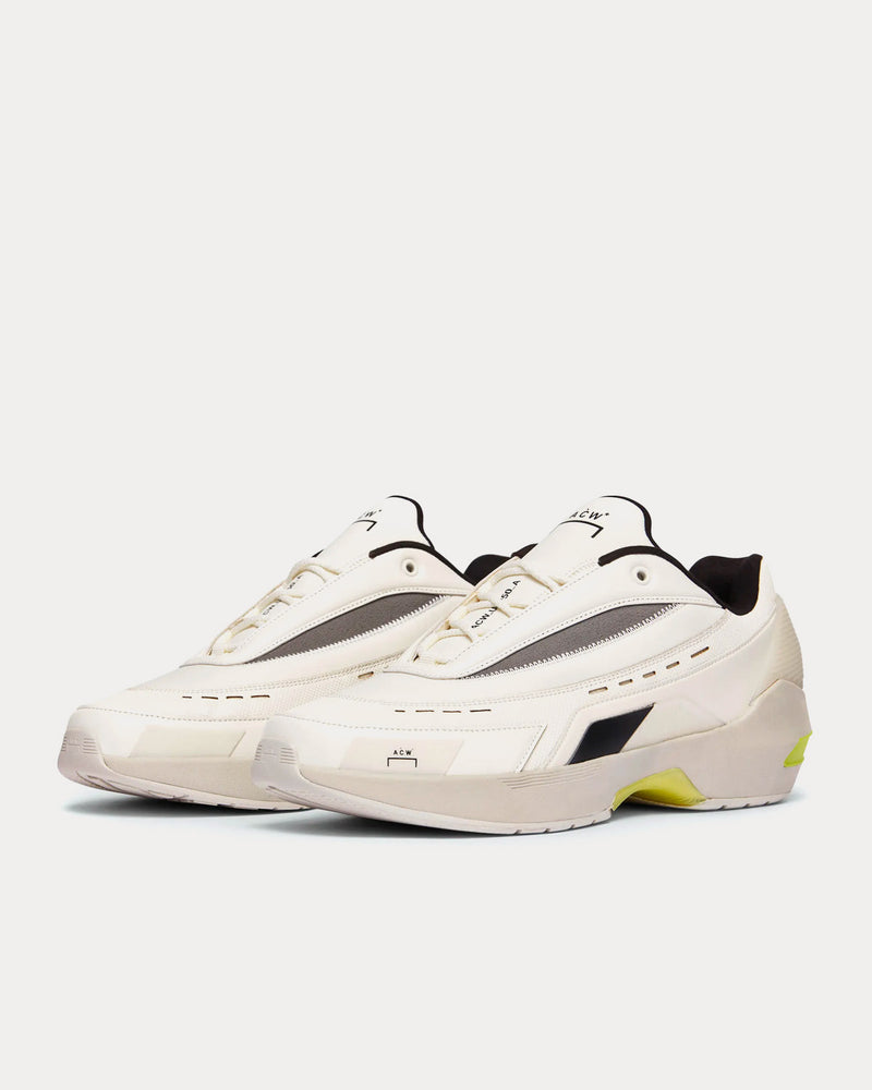 A-COLD-WALL* Vector* Runner Off-White / Fluo Yellow Low Top Sneakers - 3