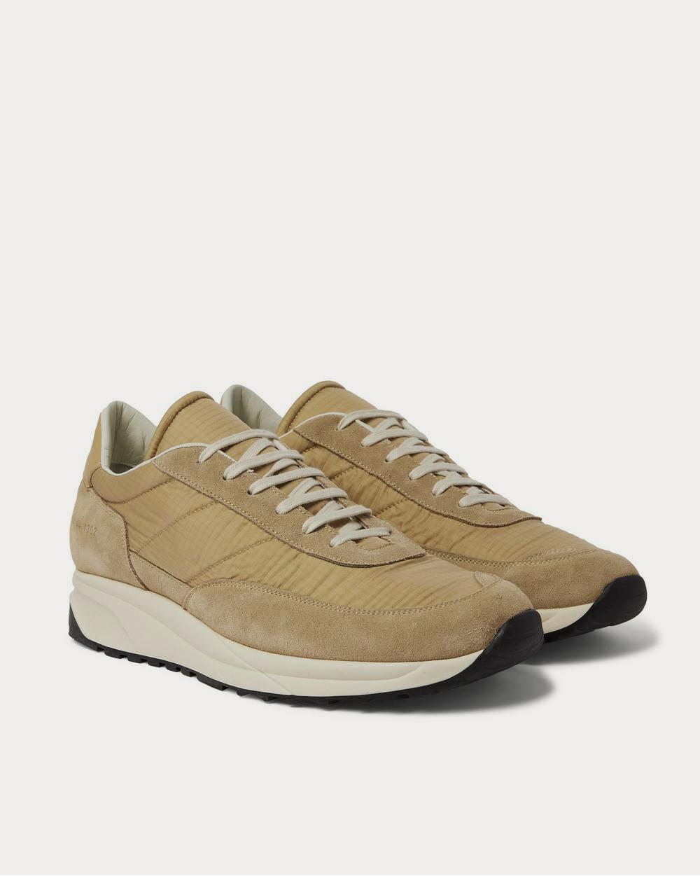 Common Projects Track Classic Leather-Trimmed Suede and Ripstop  Brown low top sneakers - 2