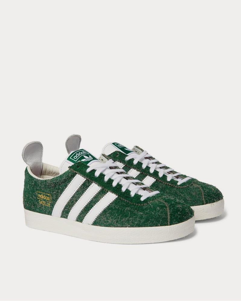 Adidas Gazelle Vintage Leather-Trimmed Textured-Suede  Green low top sneakers - 2