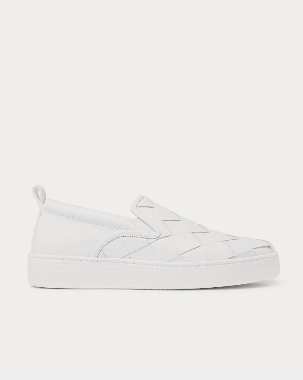 Bottega Veneta Dodger Intrecciato Leather White slip on sneakers - 1