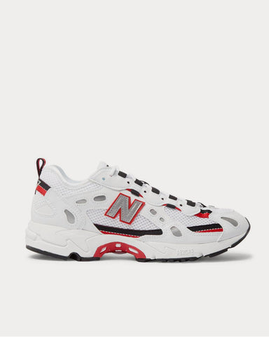 New Balance 827 Webbing-Trimmed Faux Leather and Mesh  White low top sneakers