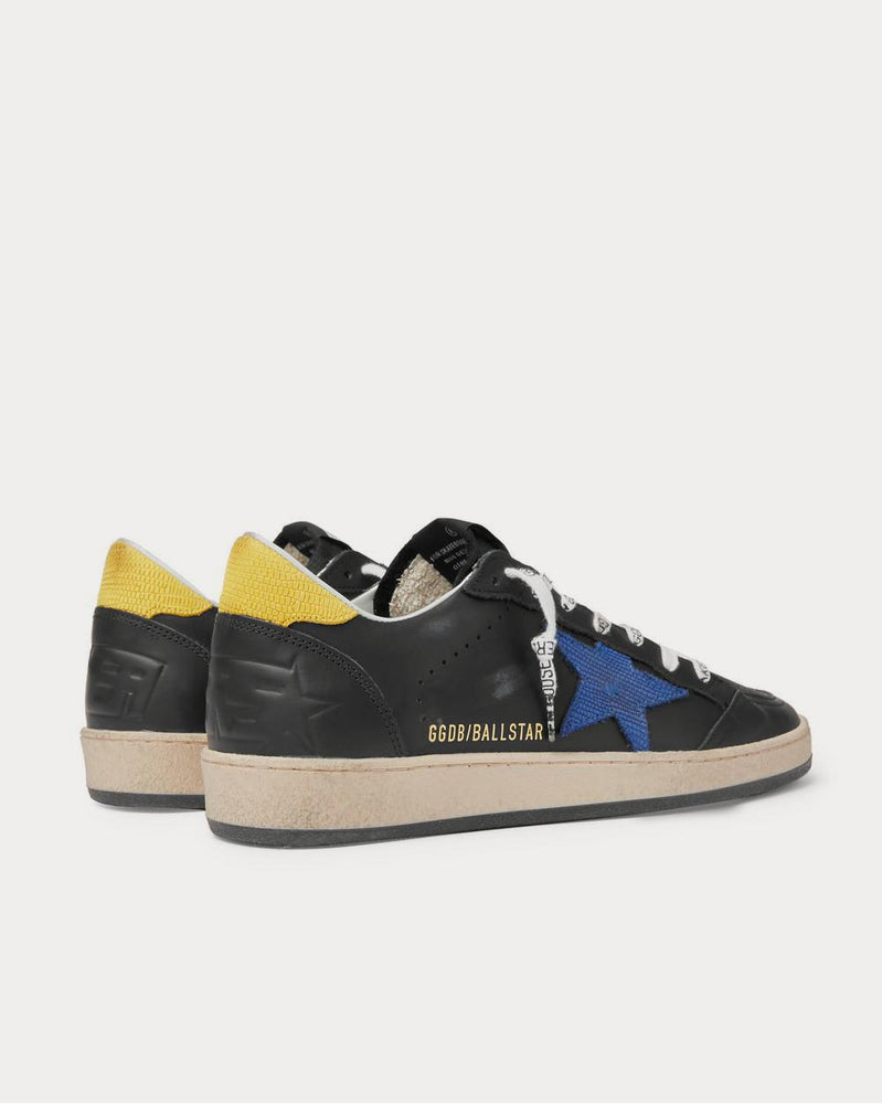 Golden Goose Ball Star Distressed Lizard-Effect Leather  Black low top sneakers - 4