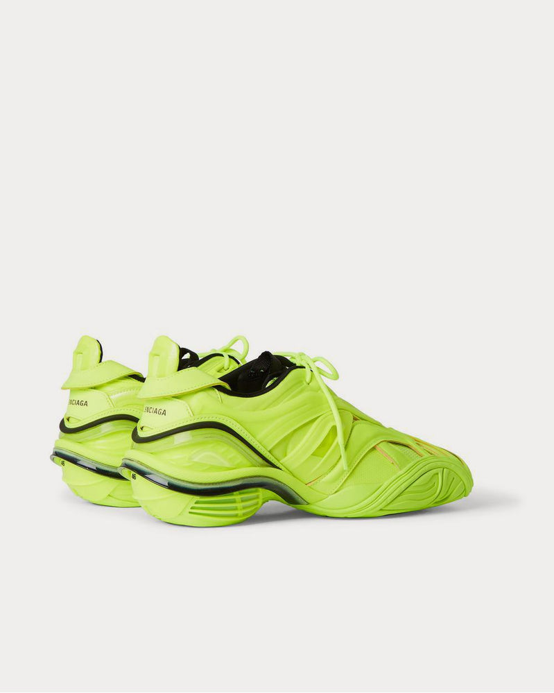 Balenciaga Tyrex Rubber, Mesh and Faux Leather  Yellow low top sneakers - 3