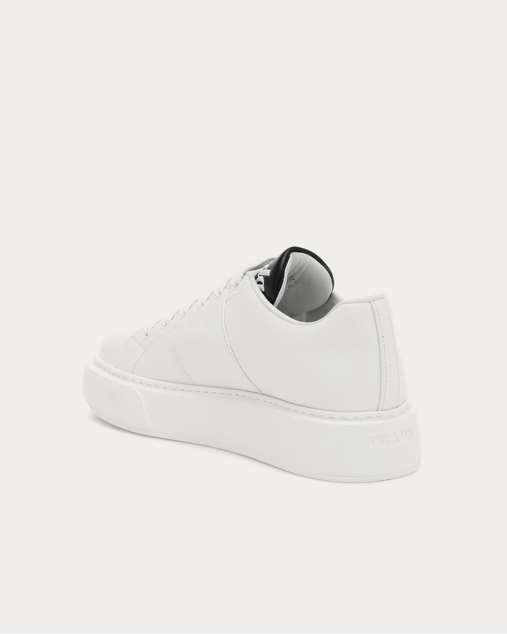 Prada Leather white + black Low Top Sneakers - 3