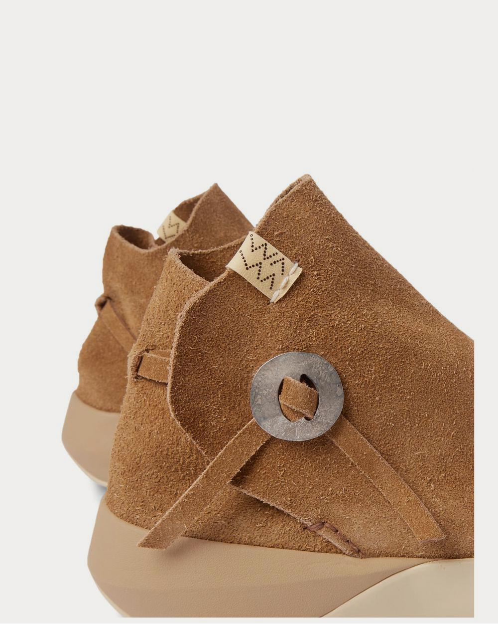 Visvim Gila Moc Mid II Suede High-Top  Brown high top sneakers - 4