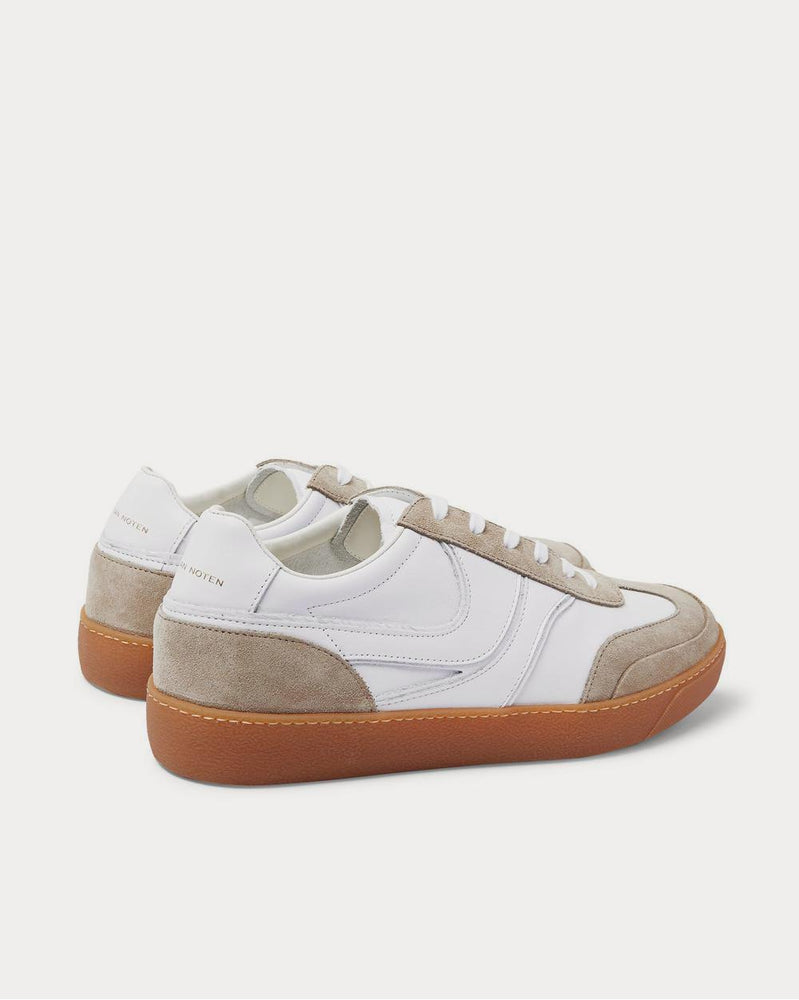 Dries Van Noten Panelled Suede and Leather  White low top sneakers - 3