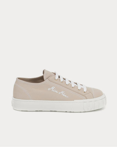 Miu Miu Canvas Corda+Bianco Low Top Sneakers