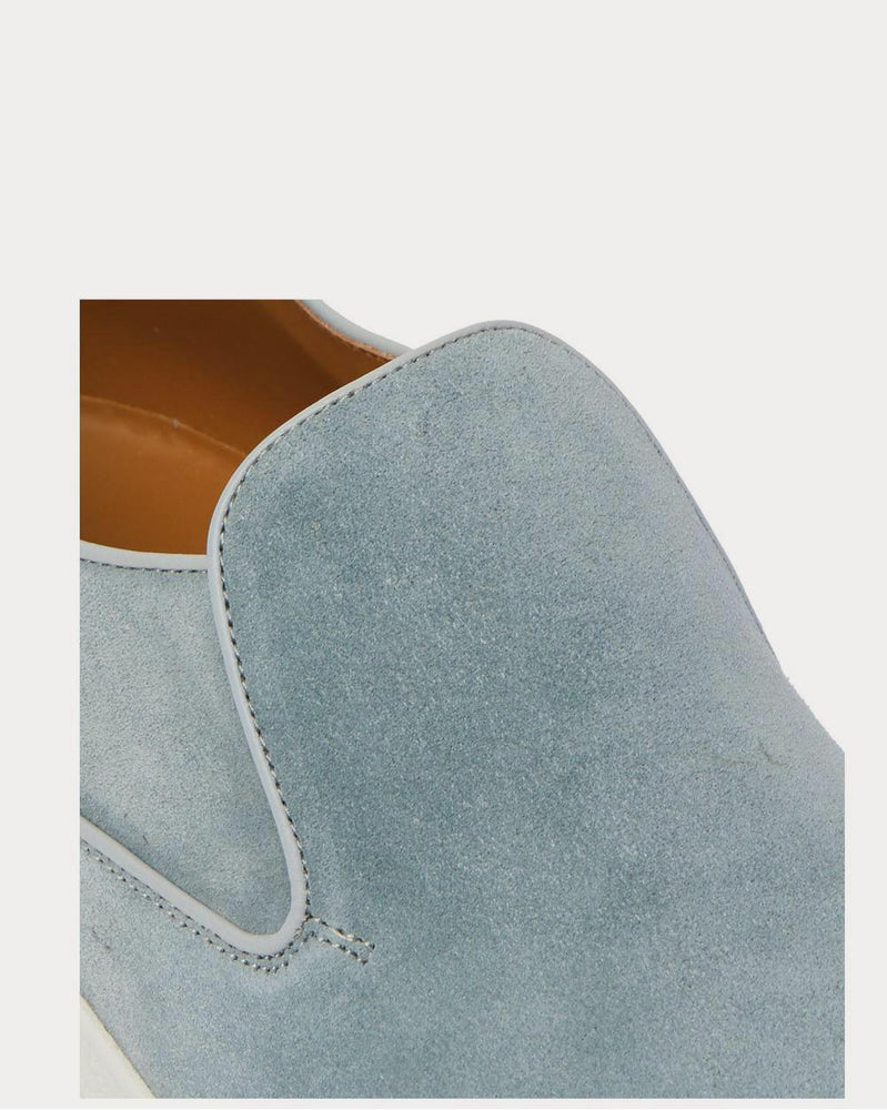 John Lobb Haven Suede Slip-On  Blue low top sneakers - 3