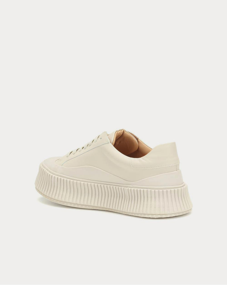 Jil Sander Leather platform Beige Low Top Sneakers - 3