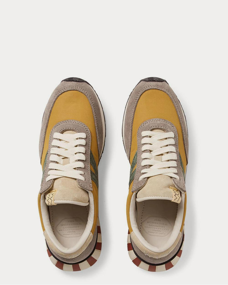 Visvim Attica Suede-Trimmed Nylon  Mustard low top sneakers - 6