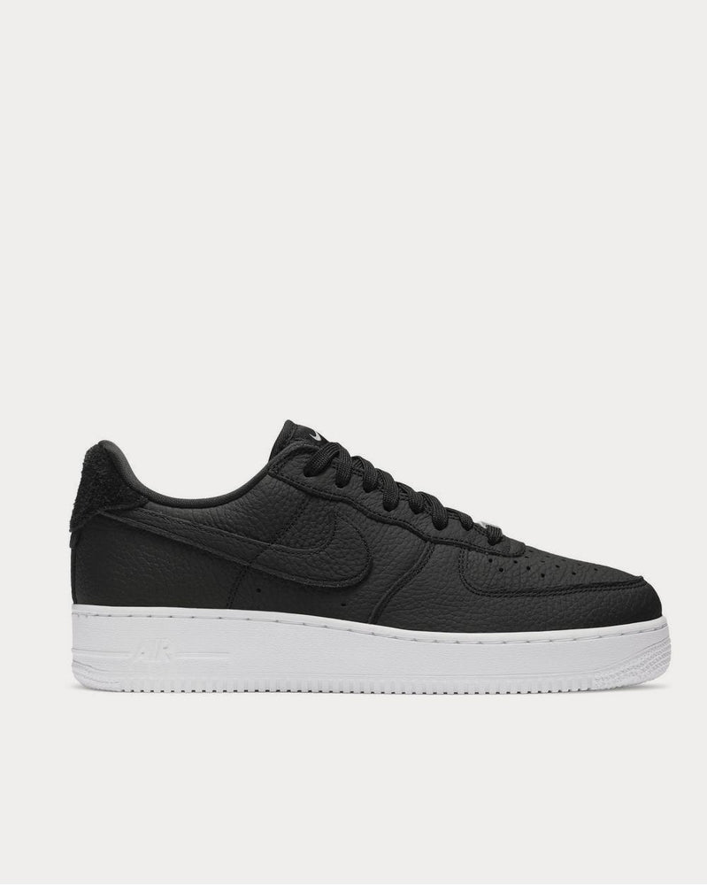 Nike Air Force 1 07 Suede-Trimmed Leather  Black low top sneakers - 1