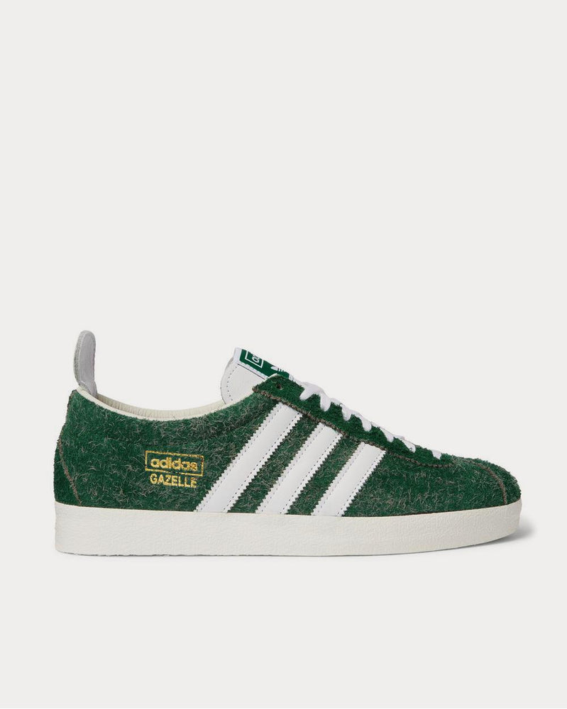 Adidas Gazelle Vintage Leather-Trimmed Textured-Suede  Green low top sneakers - 1