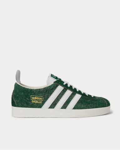 Adidas Gazelle Vintage Leather-Trimmed Textured-Suede  Green low top sneakers