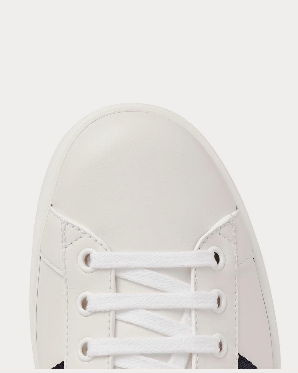 Gucci Ace Watersnake-Trimmed Leather  White low top sneakers - 5