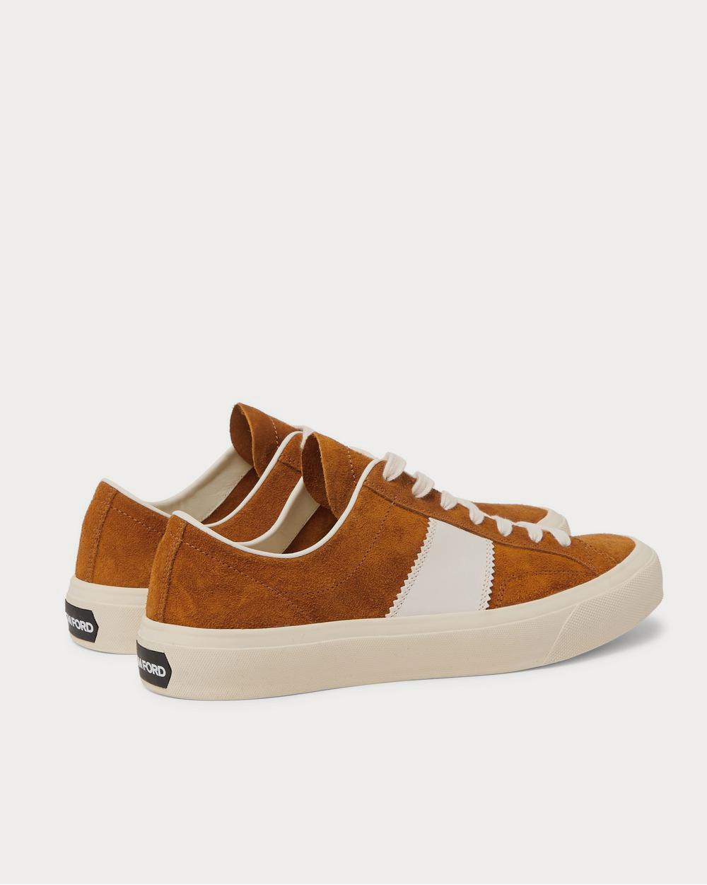 Tom Ford Cambridge Leather-Trimmed Suede  Brown low top sneakers - 3