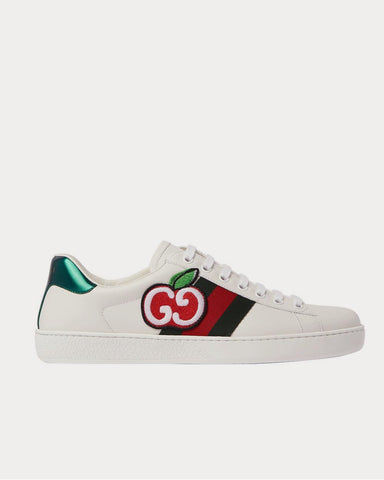 Gucci New Ace Appliquéd Leather White low top sneakers