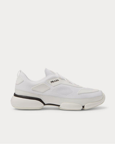 Prada Cloudbust Mesh, Rubber and Leather  White low top sneakers