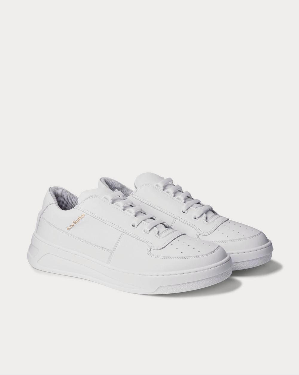 Acne Studios Leather  White Low Top Sneakers - 2