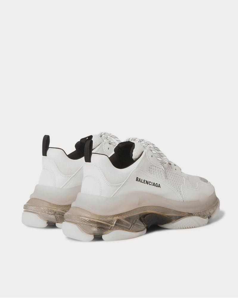 Balenciaga Triple S Mesh and Faux Leather  White low top sneakers - 3