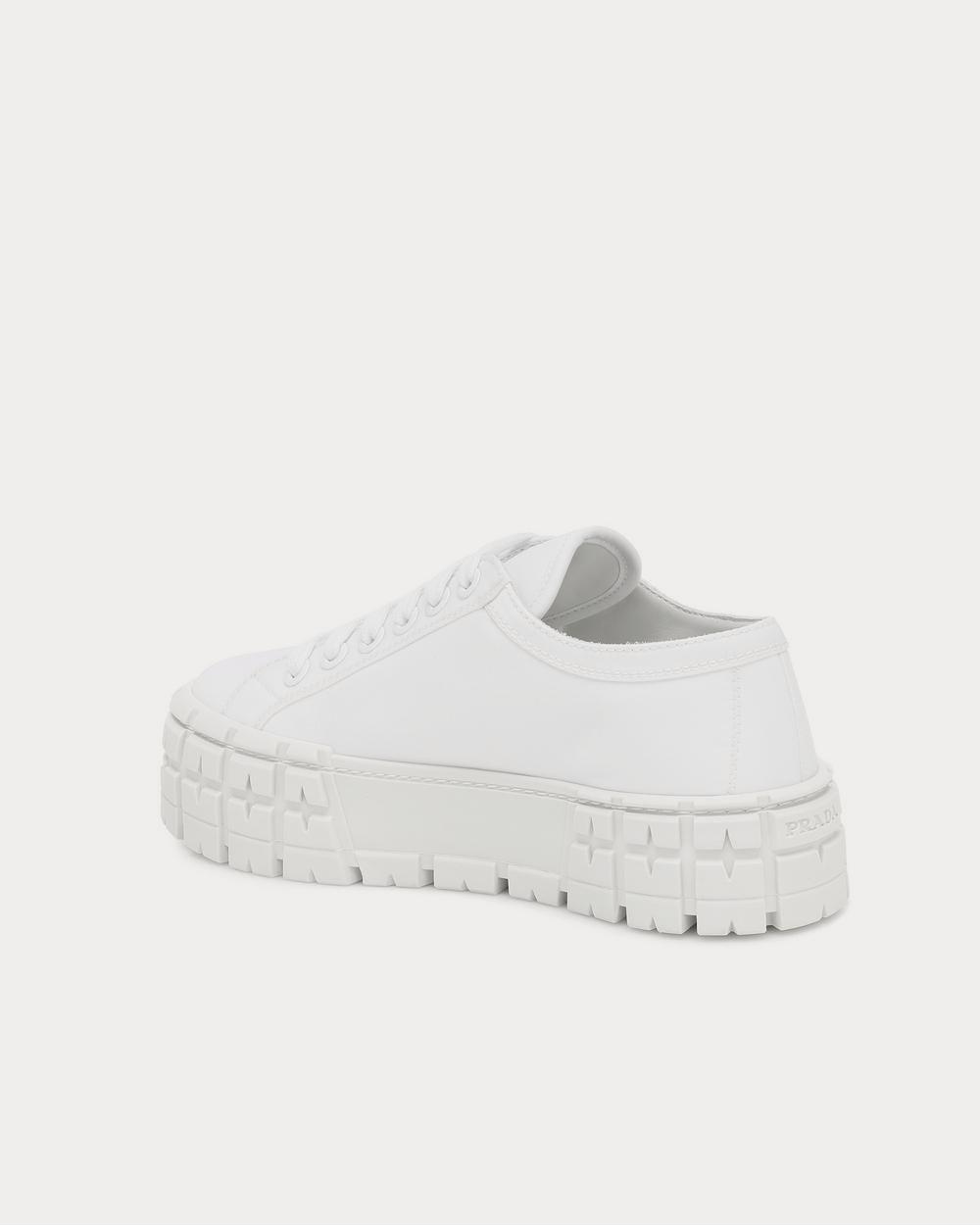 Prada Wheel gabardine Bianco Low Top Sneakers - 3