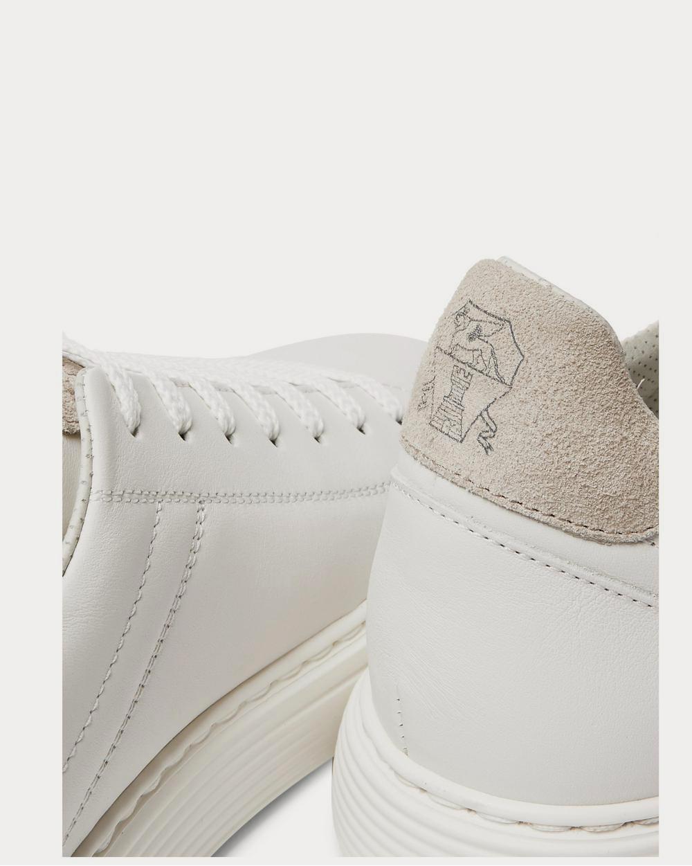 Brunello Cucinelli Suede-Trimmed Leather  White low top sneakers - 5