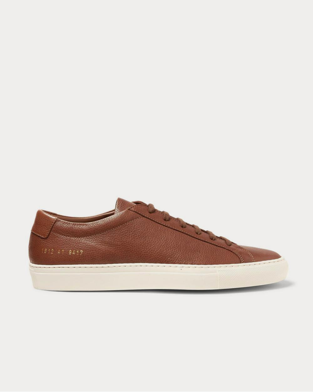 Common Projects Original Achilles Full Grain Leather Brown low top sneakers Sneak in Peace