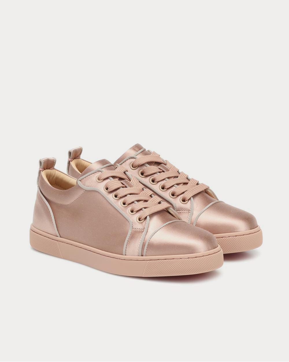 Christian Louboutin Louis Junior silk satin Nude 2 Low Top Sneakers Sneak in Peace