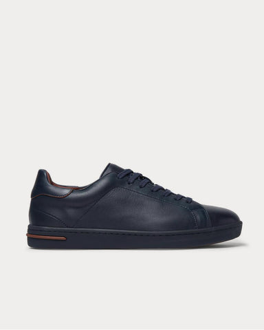 Loro Piana Traveller Walk Leather  Navy low top sneakers