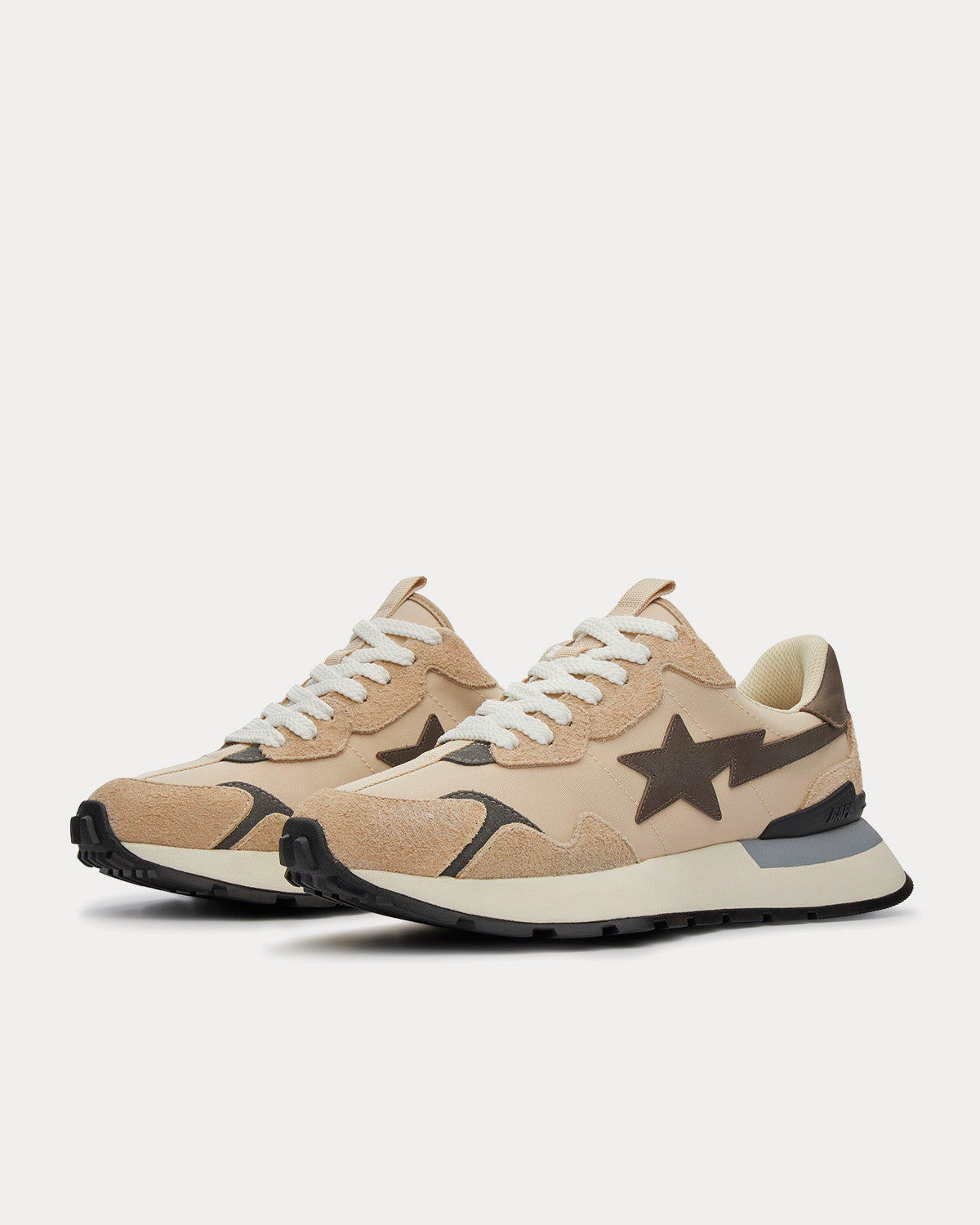 A Bathing APE Road STA Express #1 M2 Beige Low Top Sneakers - 2