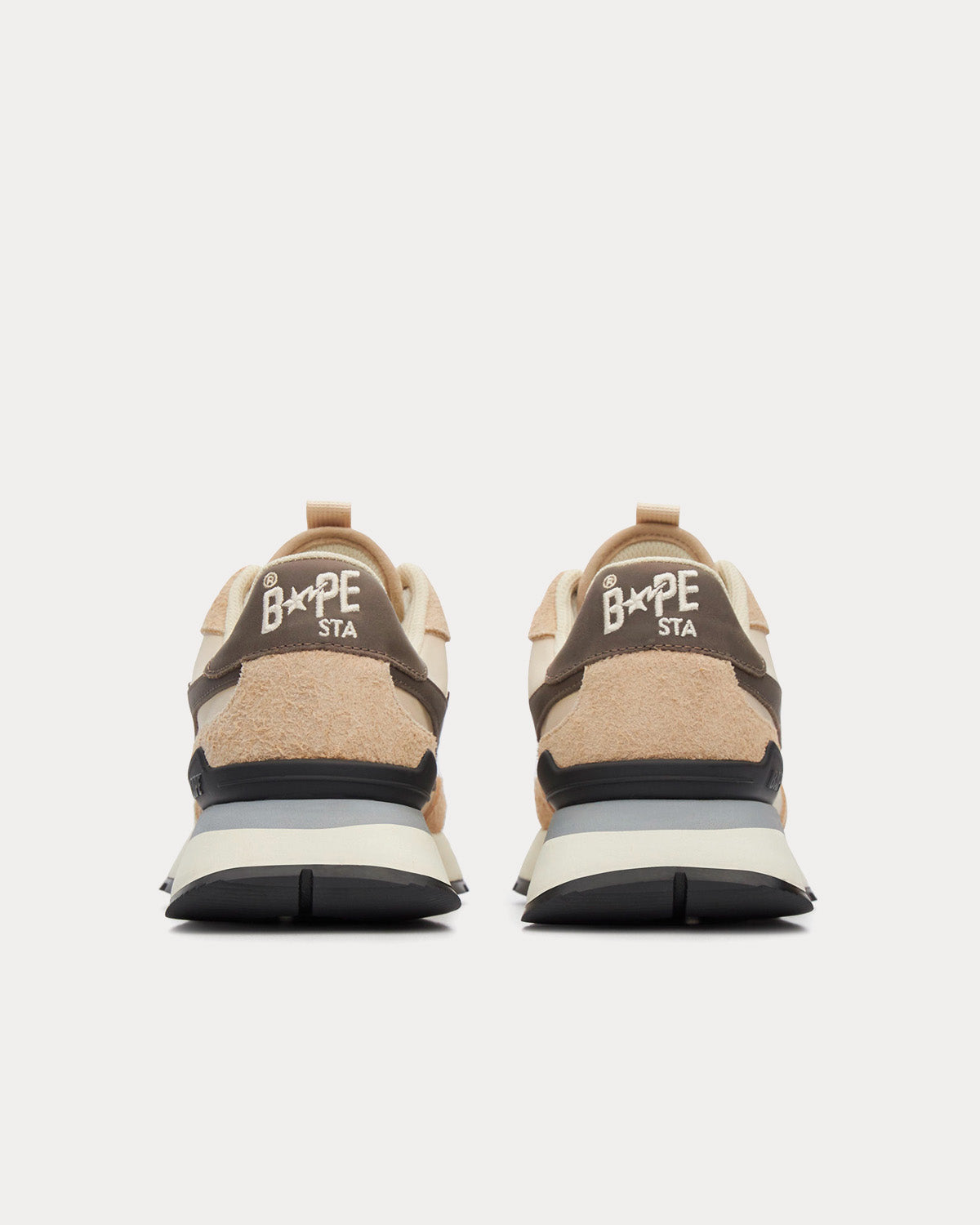 A Bathing APE Road STA Express #1 M2 Beige Low Top Sneakers - 3