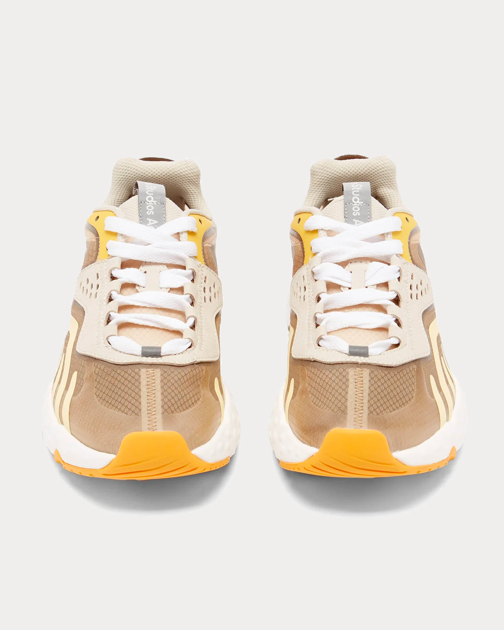 Acne Studios Buzz Beige & Orange Low Top Sneakers - 2