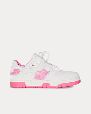 Acne Studios Basket Leather White / Pink Low Top Sneakers