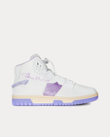 Acne Studios Buxeda White / Purple High Top Sneakers