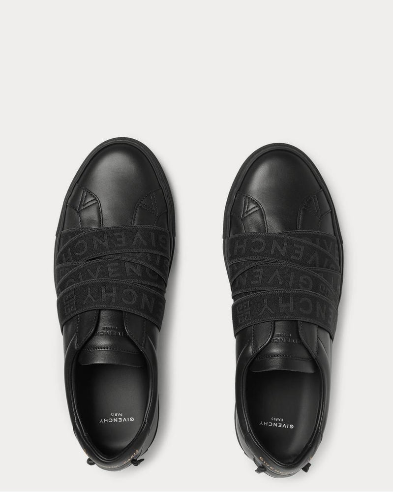 Givenchy Urban Street Logo-Jacquard Leather Slip-On  Black low top sneakers - 6