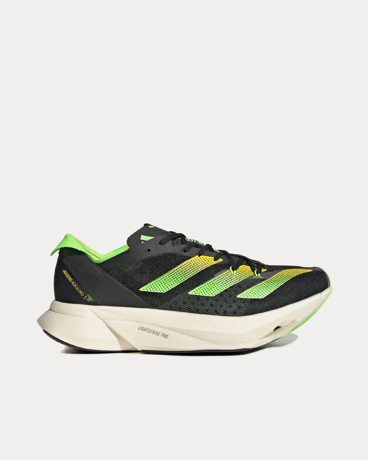 Adidas Adizero Adios Pro 3 Core Black / Beam Yellow / Solar Green Running Shoes - 1