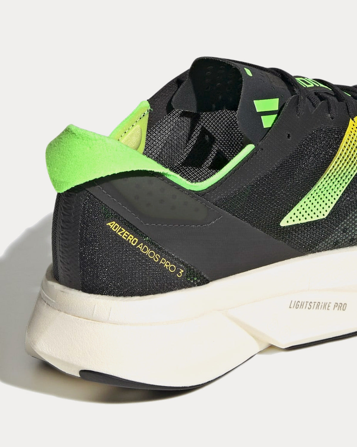 Adidas - Adizero Adios Pro 3 Core Black / Beam Yellow / Solar Green Running Shoes