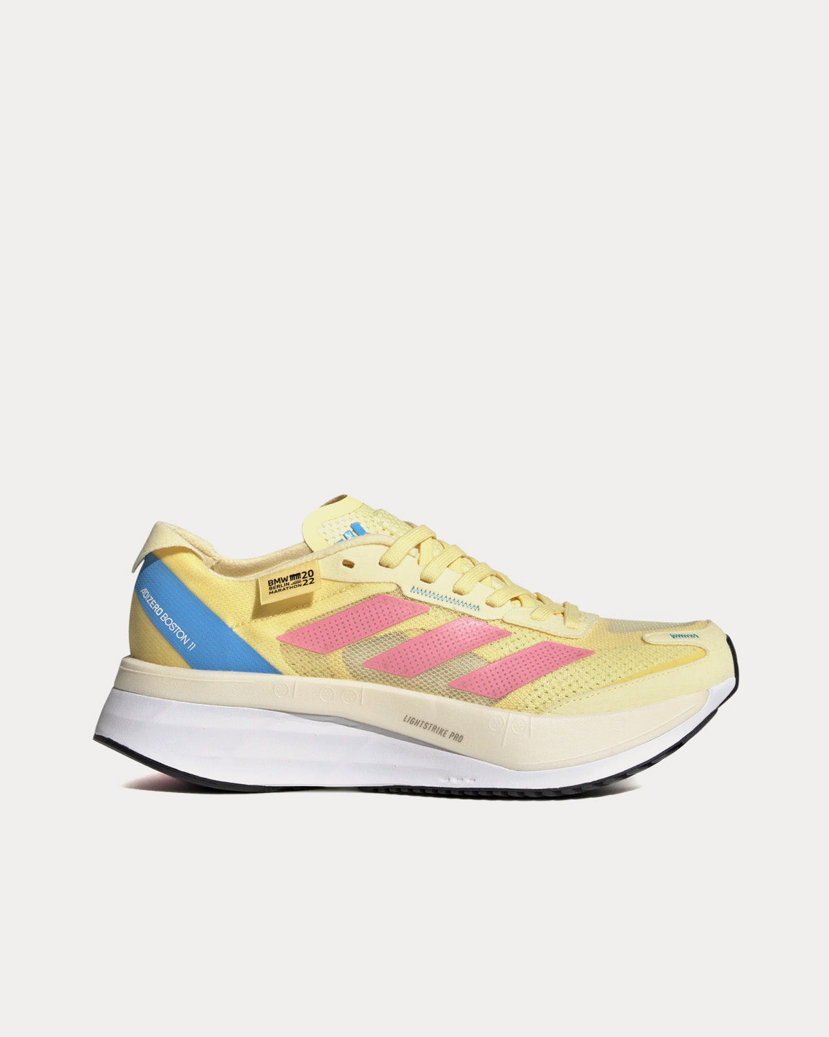 Adidas Adizero Boston 11 Berlin Almost Yellow / Bliss Pink / Core Black Running Shoes - 1