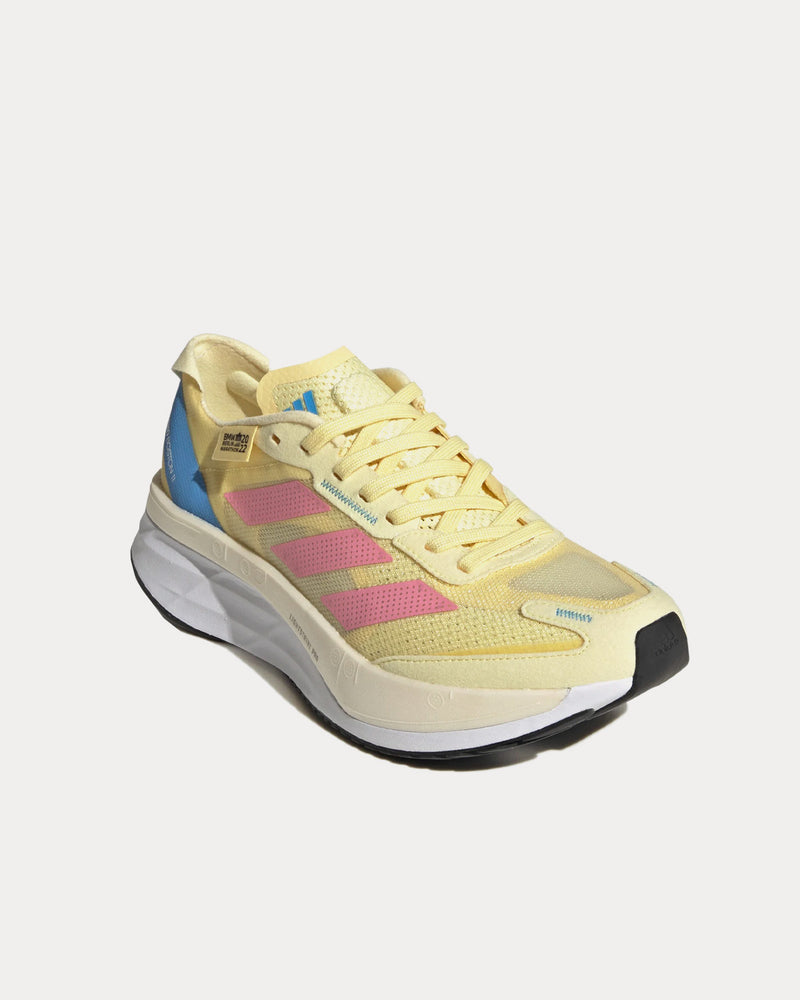 Adidas Adizero Boston 11 Berlin Almost Yellow / Bliss Pink / Core Black Running Shoes - 3