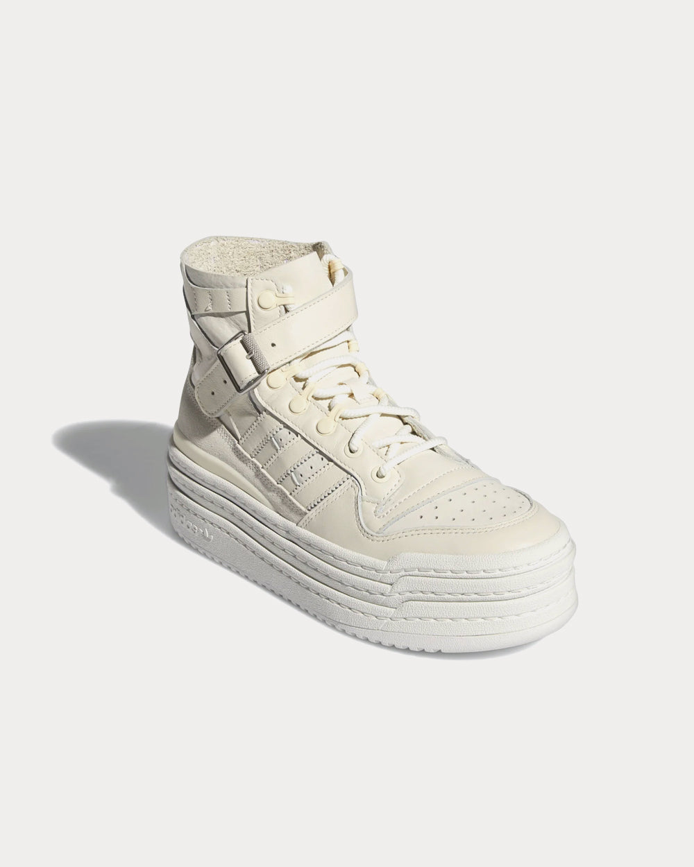 Adidas Triple Platforum Hi Off White / Off White / Cream White High Top Sneakers - 2